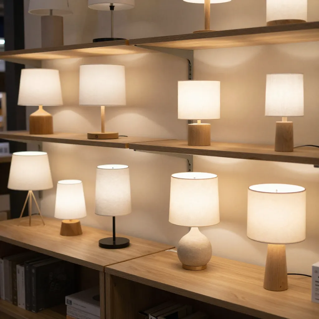 Lámpara con clip blanca clásica